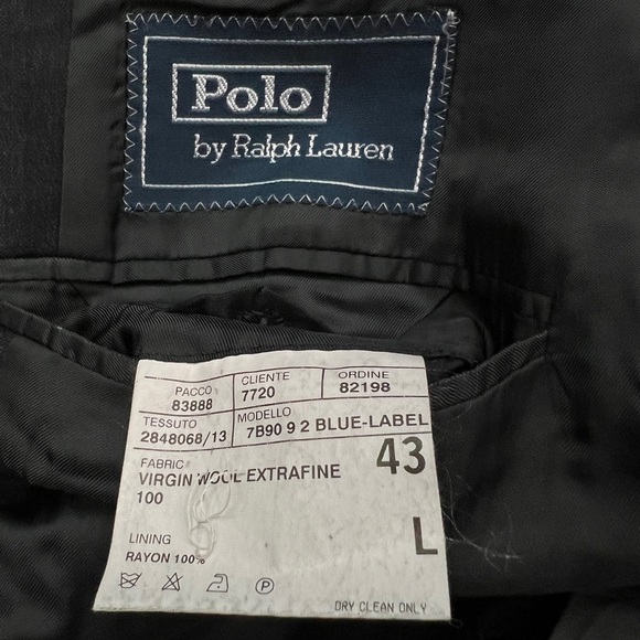 Polo Ralph Lauren Blue Label Sports Coat Blazer Jacket Virgin Wool 3 Button - Picture 6 of 8